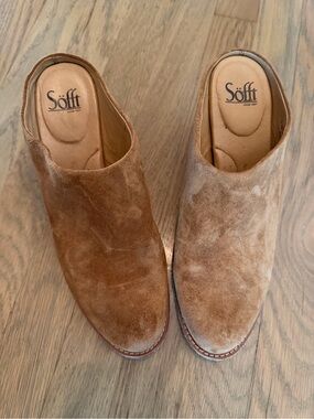 Söfft Tan Suede Slip-On Mule